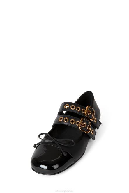 Jeffrey Campbell ballistisch NDHB202 ballerina's zwart multi goud vrouwen
