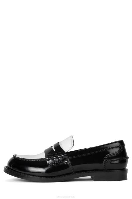 Jeffrey Campbell collega NDHB1770 instapper & oxford zwart witte doos vrouwen