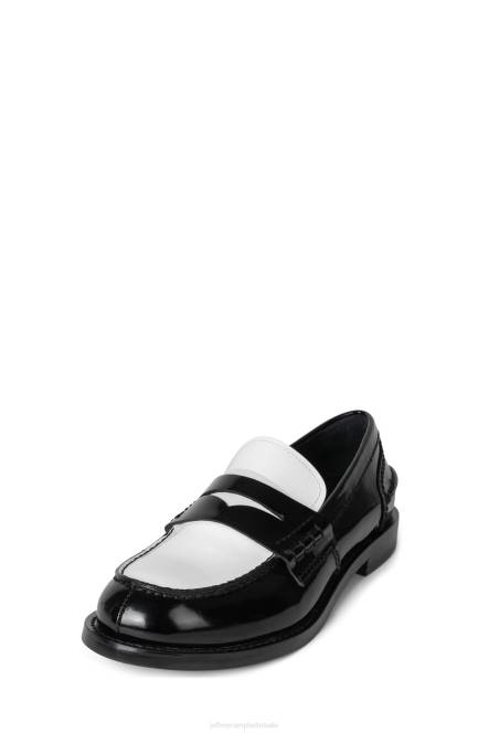 Jeffrey Campbell collega NDHB1770 instapper & oxford zwart witte doos vrouwen