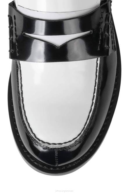 Jeffrey Campbell collega NDHB1770 instapper & oxford zwart witte doos vrouwen