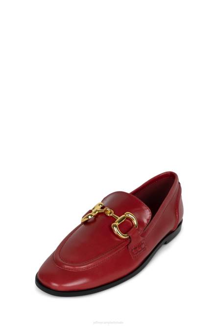 Jeffrey Campbell fluwelen NDHB1774 instapper & oxford rood goud vrouwen