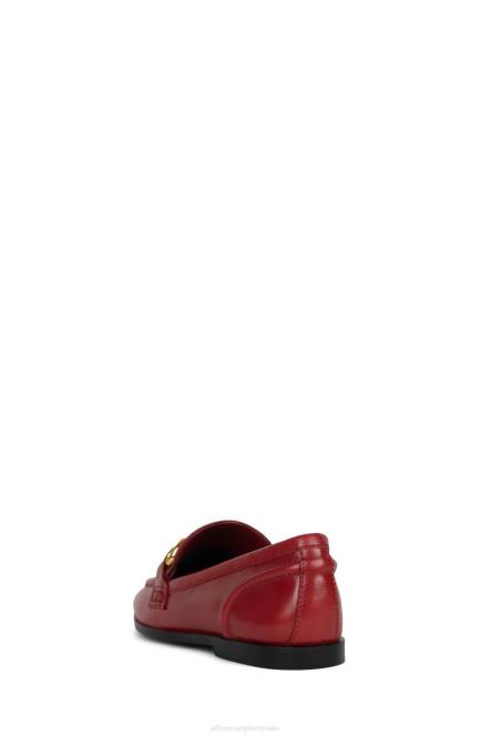 Jeffrey Campbell fluwelen NDHB1774 instapper & oxford rood goud vrouwen