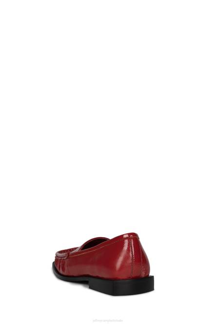 Jeffrey Campbell hoofdqrtr NDHB1782 instapper & oxford rood gekreukt patent vrouwen