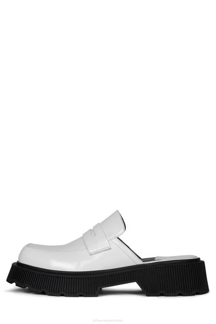 Jeffrey Campbell kantoor-m NDHB1767 instapper & oxford witte doos vrouwen
