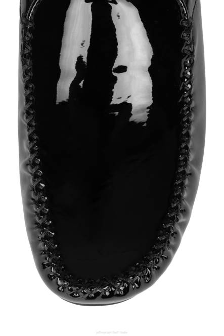Jeffrey Campbell romanschrijver NDHB1769 instapper & oxford zwart patent vrouwen