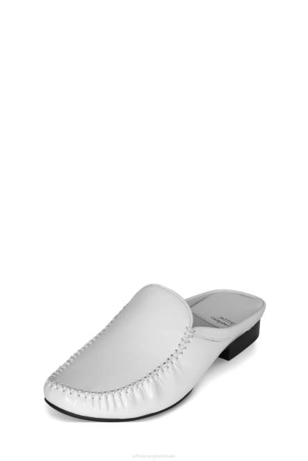 Jeffrey Campbell romanschrijver NDHB1775 instapper & oxford wit patent vrouwen