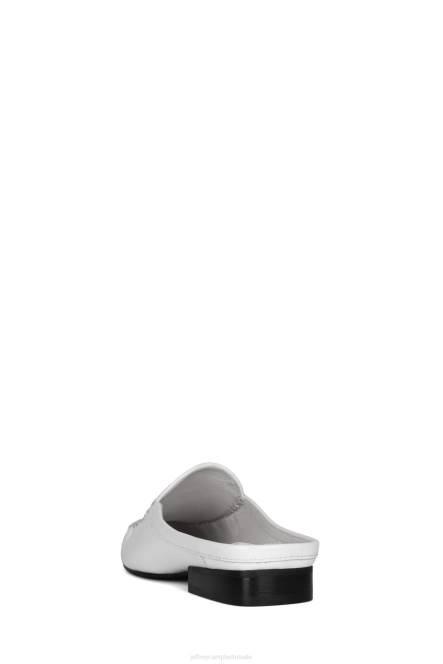 Jeffrey Campbell romanschrijver NDHB1775 instapper & oxford wit patent vrouwen
