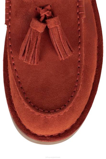 Jeffrey Campbell werk thuis NDHB1765 instapper & oxford oranje suède vrouwen