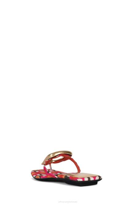 Jeffrey Campbell linques-2 NDHB1748 sandalen rode cirkel print multi vrouwen
