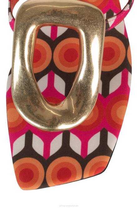 Jeffrey Campbell linques-2 NDHB1748 sandalen rode cirkel print multi vrouwen