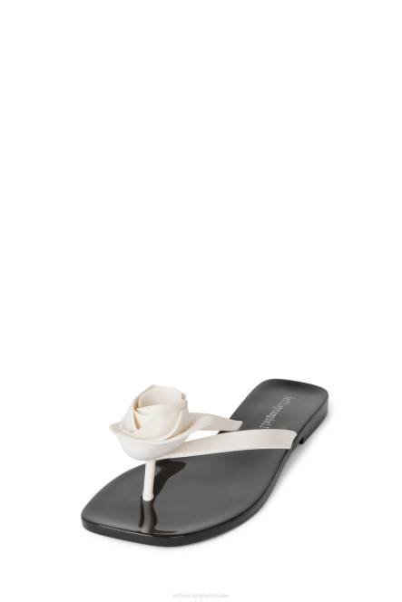 Jeffrey Campbell zo lief NDHB158 sandalen crème glanzend zwart glanzend vrouwen
