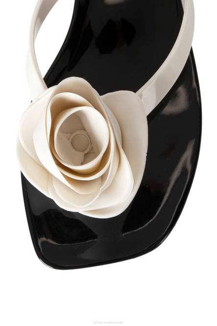 Jeffrey Campbell zo lief NDHB158 sandalen crème glanzend zwart glanzend vrouwen