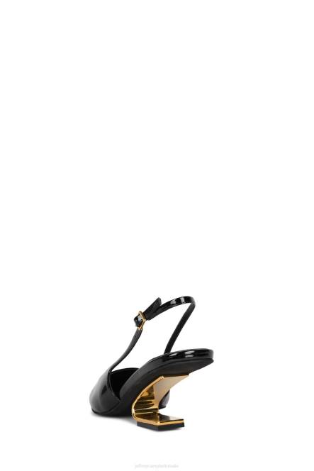 Jeffrey Campbell boosdoener-l NDHB1356 hakken pomp zwart patent goud vrouwen