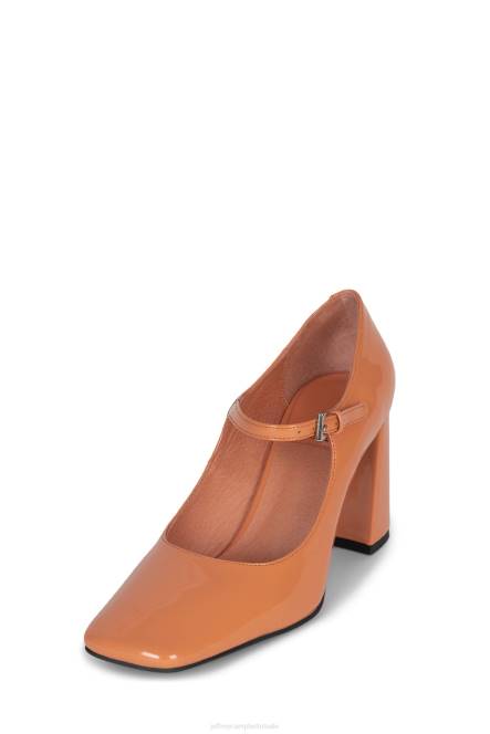 Jeffrey Campbell bourdin-2 NDHB1358 hakken pomp oranje patent vrouwen