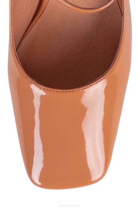 Jeffrey Campbell bourdin-2 NDHB1358 hakken pomp oranje patent vrouwen