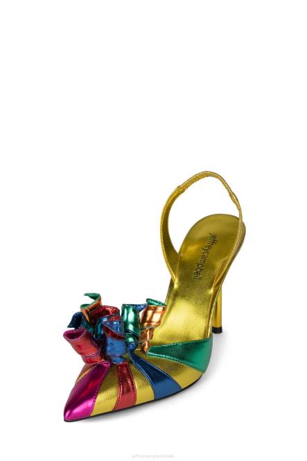 Jeffrey Campbell feestgunst NDHB1316 hakken pomp stoffig goud metallic multi vrouwen