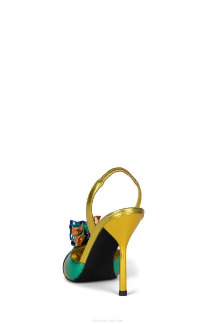 Jeffrey Campbell feestgunst NDHB1316 hakken pomp stoffig goud metallic multi vrouwen