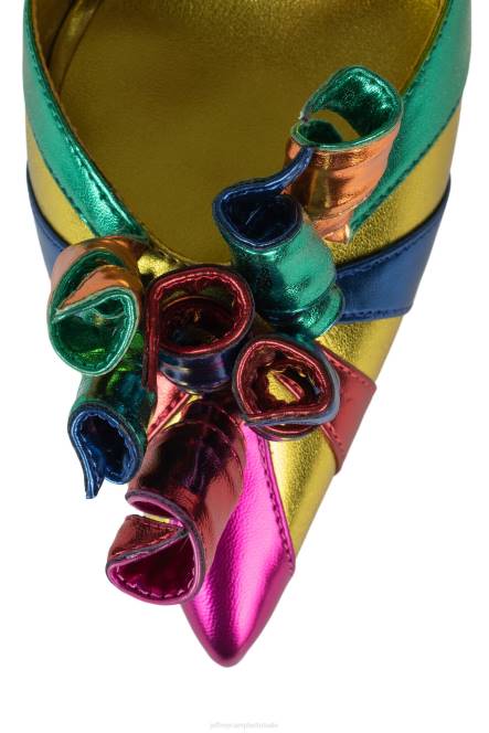 Jeffrey Campbell feestgunst NDHB1316 hakken pomp stoffig goud metallic multi vrouwen