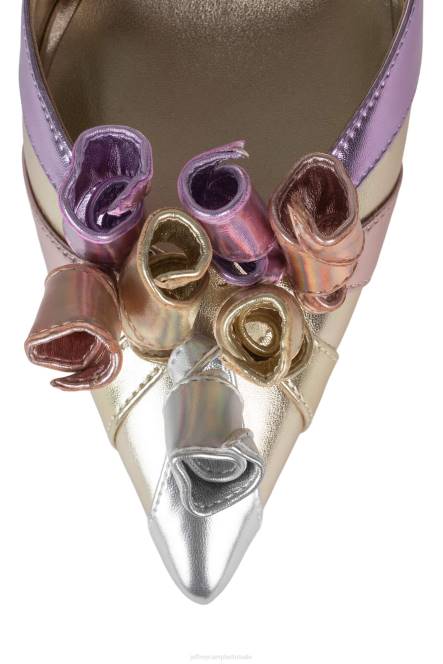 Jeffrey Campbell feestgunst NDHB1317 hakken pomp goud roze metallic multi vrouwen