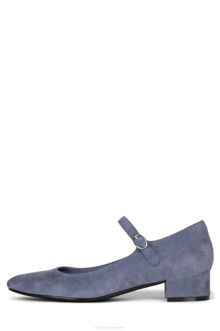 Jeffrey Campbell hoogste niveau NDHB1341 hakken pomp stoffig blauw suède vrouwen