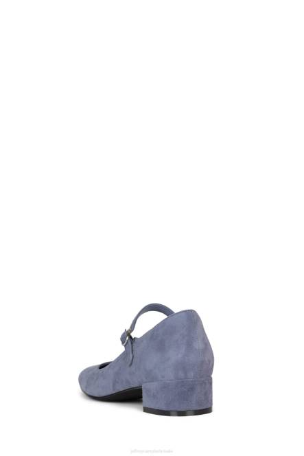 Jeffrey Campbell hoogste niveau NDHB1341 hakken pomp stoffig blauw suède vrouwen