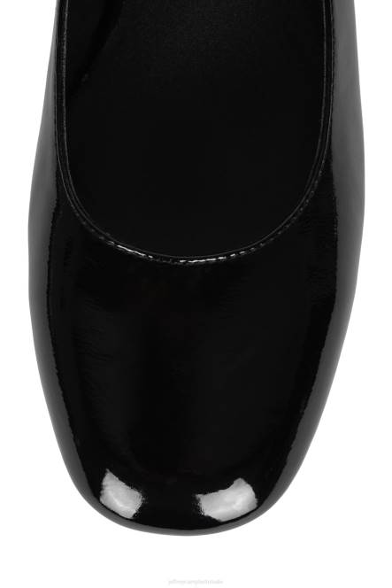 Jeffrey Campbell hoogste niveau NDHB1342 hakken pomp zwart gekreukt patent vrouwen