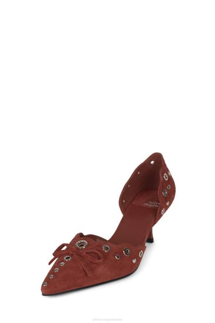 Jeffrey Campbell tevreden NDHB1394 hakken pomp roest suède zilver vrouwen