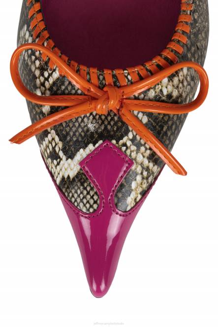 Jeffrey Campbell torpedo-2 NDHB1363 hakken pomp roze pat beige slang oranje vrouwen