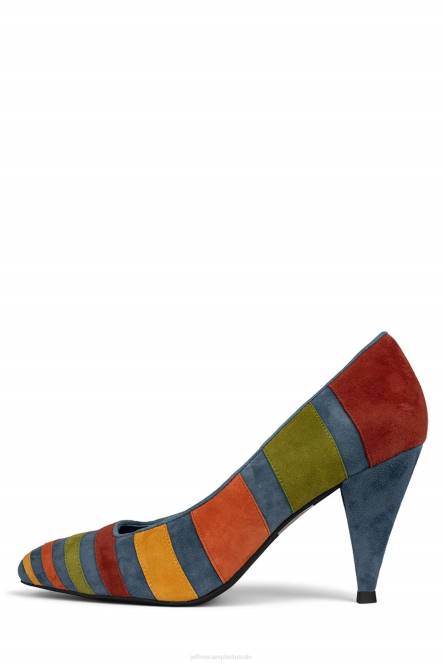 Jeffrey Campbell veronicas NDHB1371 hakken pomp marine suède neutraal multi vrouwen