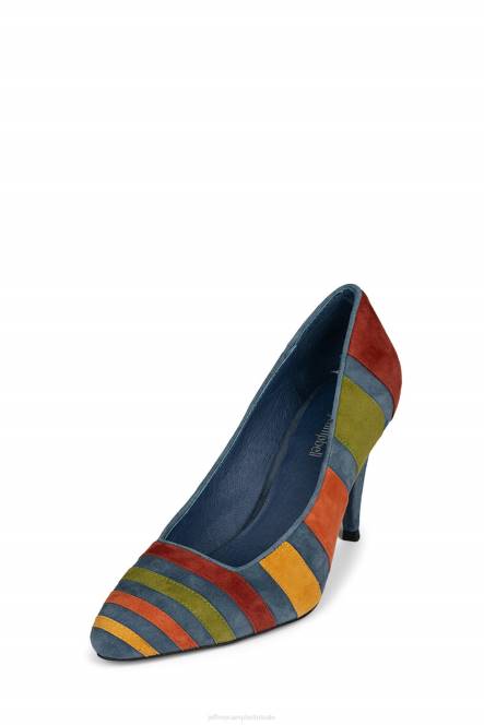 Jeffrey Campbell veronicas NDHB1371 hakken pomp marine suède neutraal multi vrouwen