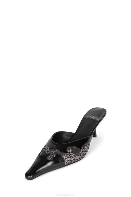 Jeffrey Campbell dilettant NDHB1669 muilezel met hakken black box tin craquelé vrouwen