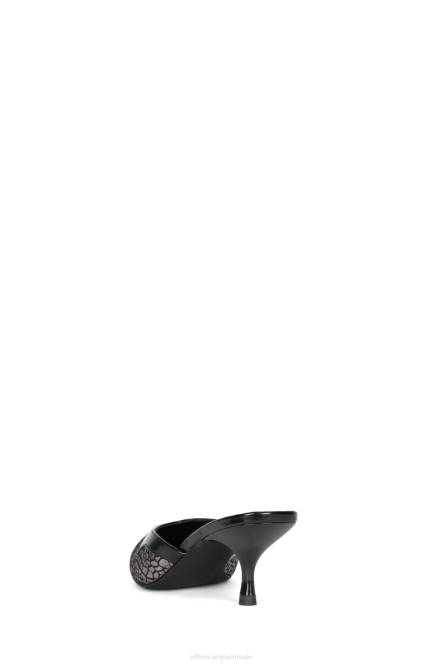 Jeffrey Campbell dilettant NDHB1669 muilezel met hakken black box tin craquelé vrouwen