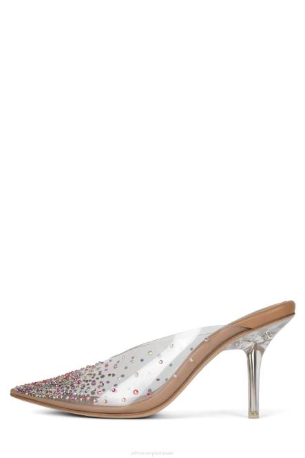 Jeffrey Campbell drizella NDHB1683 muilezel met hakken helder nude suède vrouwen