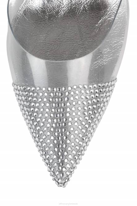 Jeffrey Campbell groot ego NDHB1656 muilezel met hakken zilver helder vrouwen
