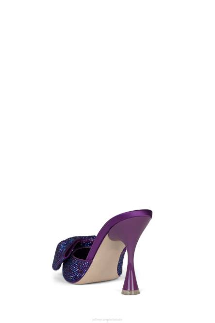 Jeffrey Campbell juwelen NDHB1655 muilezel met hakken paarse satijnen combo vrouwen