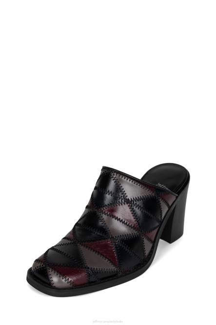 Jeffrey Campbell karma NDHB1723 muilezel met hakken zwart grijs multi vrouwen