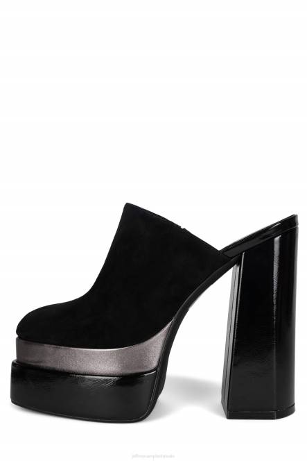 Jeffrey Campbell luna-luv-s NDHB1725 muilezel met hakken zwart suède tin vrouwen