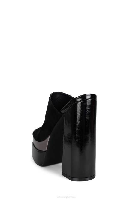 Jeffrey Campbell luna-luv-s NDHB1725 muilezel met hakken zwart suède tin vrouwen