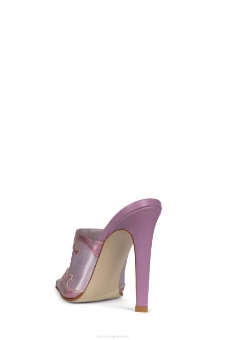 Jeffrey Campbell rijden NDHB1675 muilezel met hakken roze metallic combinatie vrouwen