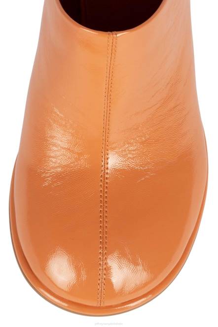 Jeffrey Campbell schuine standen NDHB1721 muilezel met hakken koraal gekreukt patent vrouwen