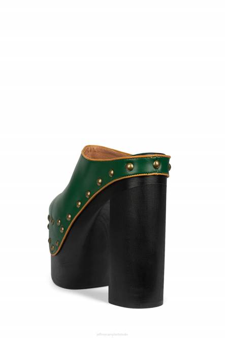Jeffrey Campbell slechte reputatie NDHB1694 muilezel met hakken groen Geel vrouwen