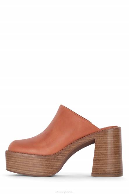 Jeffrey Campbell trommelaar NDHB1711 muilezel met hakken oranje natuurlijke Poolse stapel vrouwen