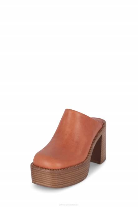 Jeffrey Campbell trommelaar NDHB1711 muilezel met hakken oranje natuurlijke Poolse stapel vrouwen
