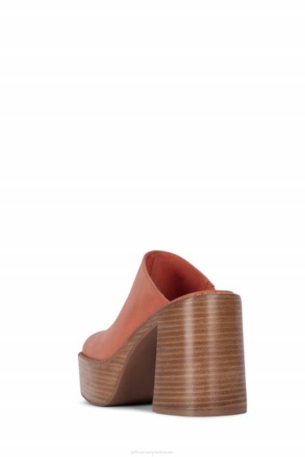 Jeffrey Campbell trommelaar NDHB1711 muilezel met hakken oranje natuurlijke Poolse stapel vrouwen