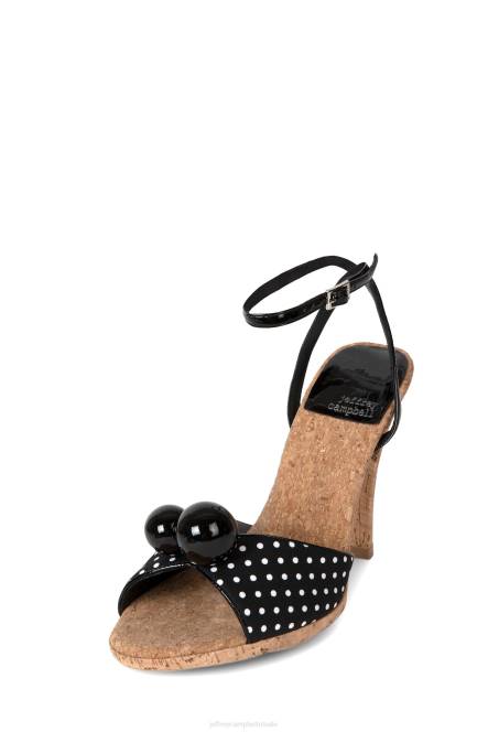 Jeffrey Campbell POM Pom NDHB1461 sandaal met hak zwarte stip vrouwen