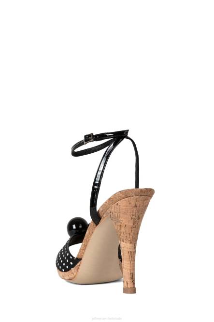 Jeffrey Campbell POM Pom NDHB1461 sandaal met hak zwarte stip vrouwen