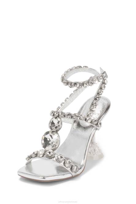 Jeffrey Campbell anasta-lhh NDHB1577 sandaal met hak zilver helder vrouwen