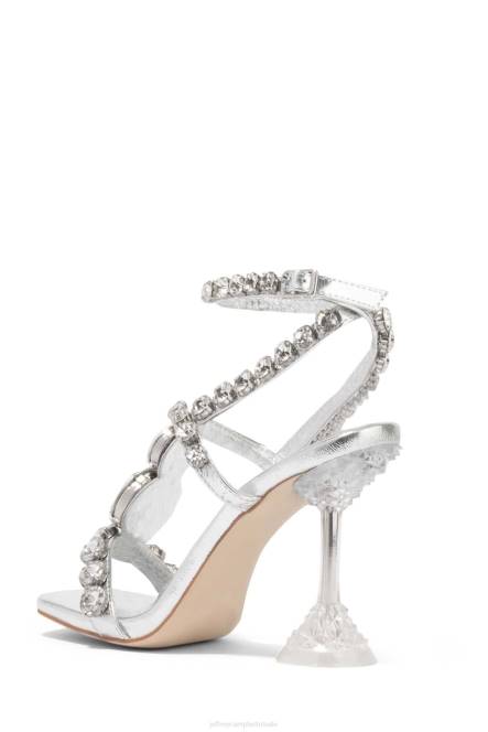 Jeffrey Campbell anasta-lhh NDHB1577 sandaal met hak zilver helder vrouwen