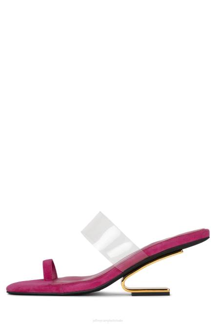 Jeffrey Campbell berekenen NDHB1467 sandaal met hak fuchsia suède goud vrouwen