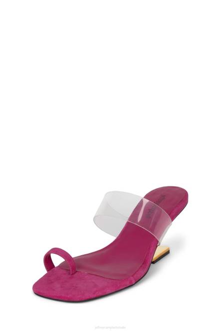 Jeffrey Campbell berekenen NDHB1467 sandaal met hak fuchsia suède goud vrouwen